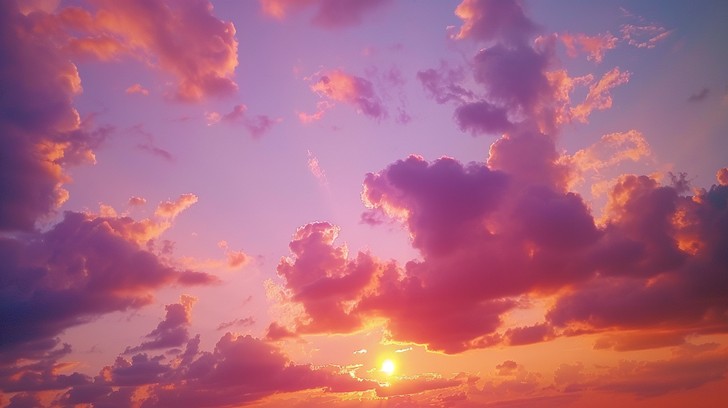image pink sky and clouds